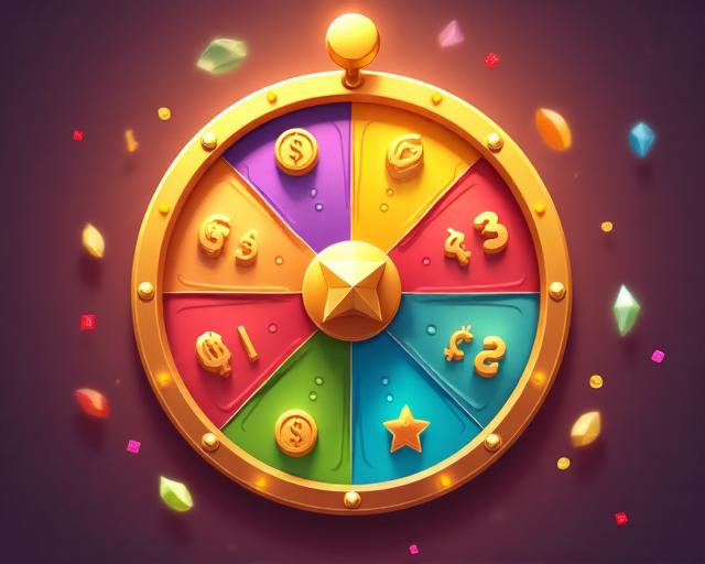 Daily reward wheel with golden tokens and prize tiers