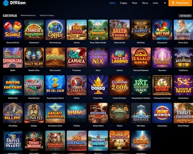 Player enjoying slot machines with coins and prizes flying across screen